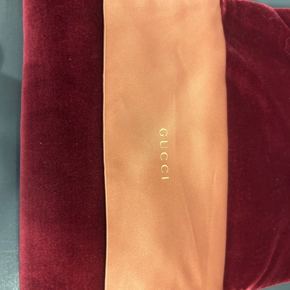 Gucci Velvet Clutch in Red and Orange
